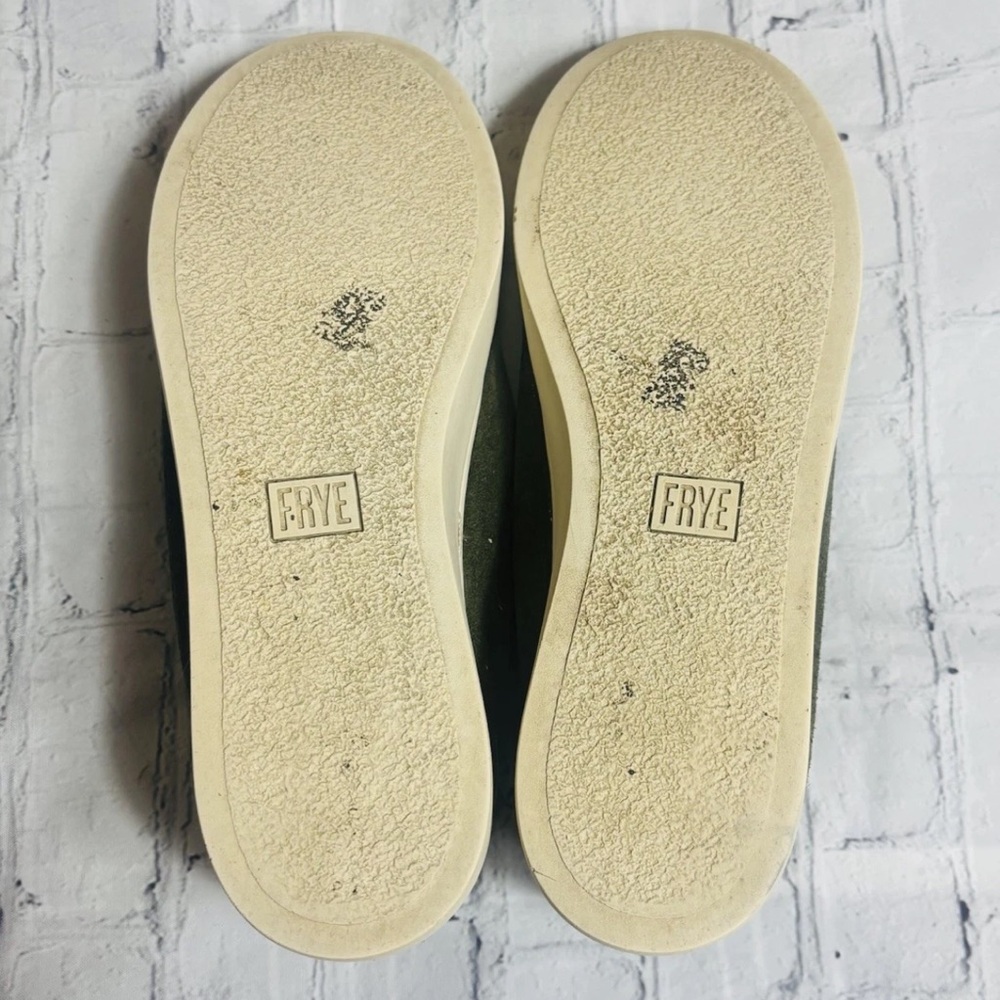 Frye Lena Shoes Womens Size 8.5 M Green Suede Zipper Comfort Casual Sneakers - Picture 11 of 12